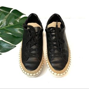 Sam Edelman black leather kavi sneakers